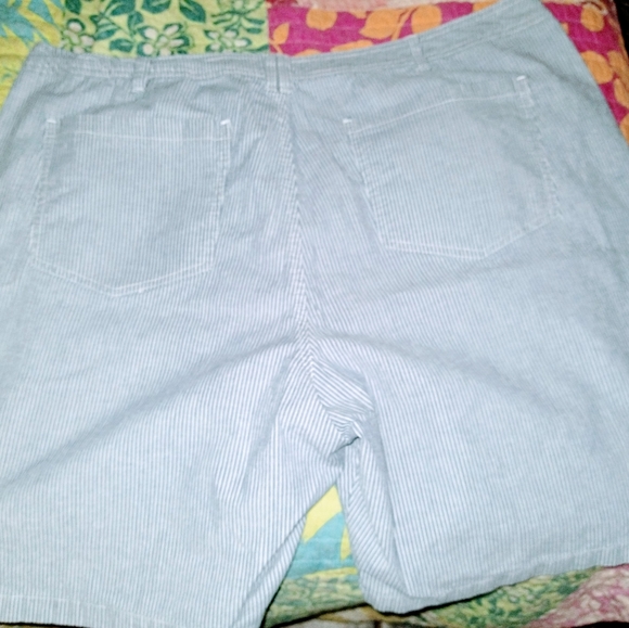 Riders by Lee pin stripe cotton Shorts Size 3xl24W - Picture 5 of 16